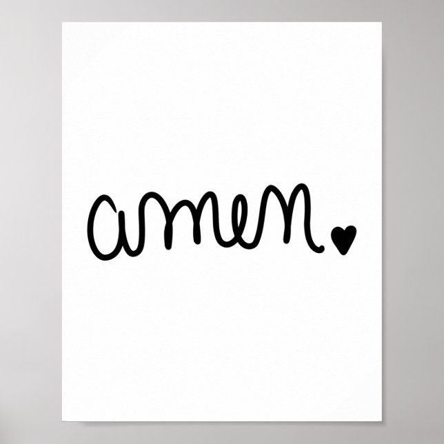 Poster Amen manuscrit (Devant)