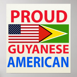Poster Américain guyanais fier