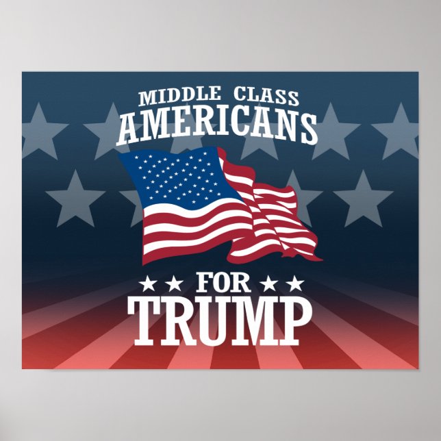 POSTER AMÉRICAINS DE CLASSE MOYENNE POUR TRUMP (Devant)