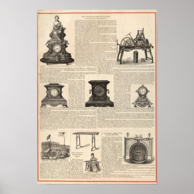 Poster American Clock Company (Devant)