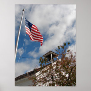 Poster American Flag et une école d'une chambre
