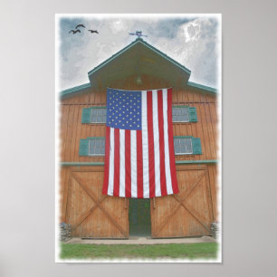 Poster American Flag Grange