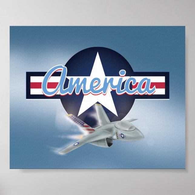 Poster American Jet Fighter (Devant)