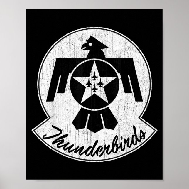 Poster American Patriotic F16 Fighter 57th Wing Tbirds Gi (Devant)