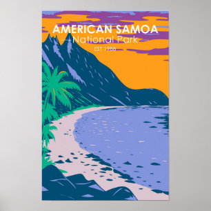 Poster American Samoa National Park Ofu Beach