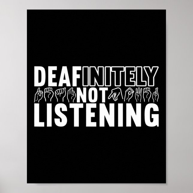 Poster American Sign Language Deaf Awareness 9  (Devant)