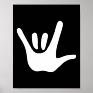 Poster American Sign Language Love ASL Deaf Awareness