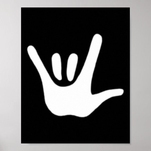 Poster American Sign Language Love ASL Deaf Awareness (Devant)