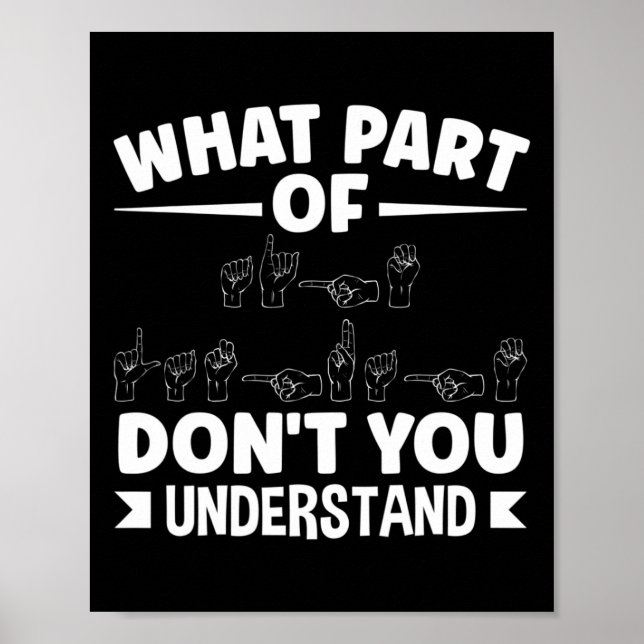 Poster American Sing Language ASL Enseignant ASL Alphabet (Devant)