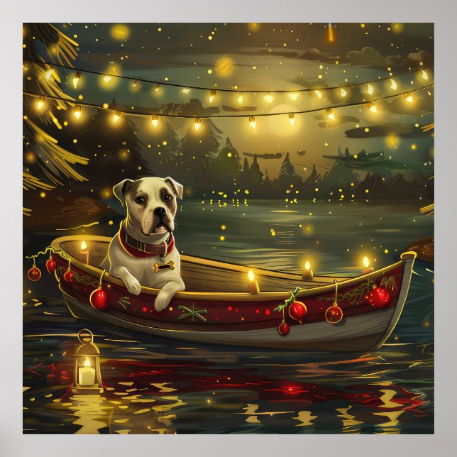 Poster American Staffordshire Noël Festival Voyage (Devant)
