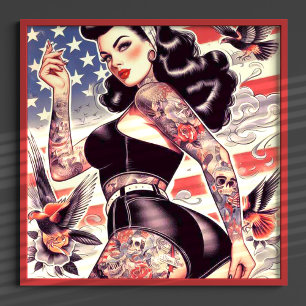 Poster American Tattoo Pin-up