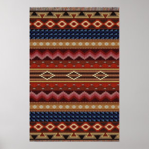 Poster Amérindien Motif du sud-ouest