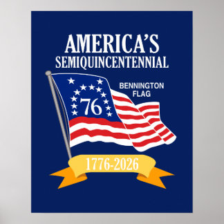 Poster Amérique 250 Semiquincentennial 1776-2026 USA