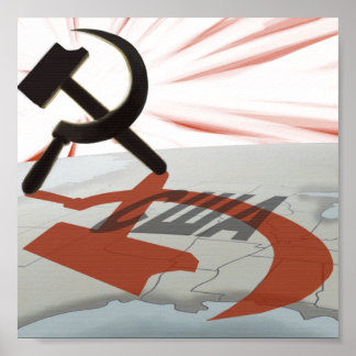 Poster Amérique communiste "С Ш А"