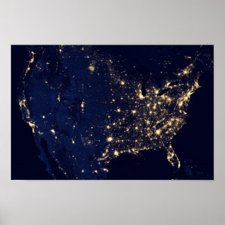 Poster Amérique de nuit