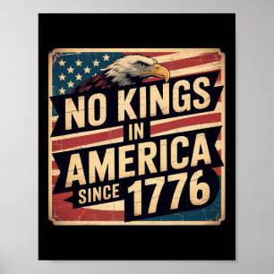 Poster Amérique Drapeau 4 Juillet Décor Aucun Rois En Amé