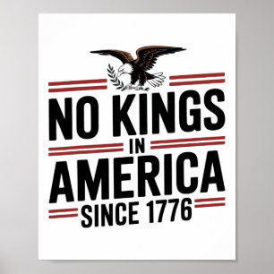 Poster Amérique Drapeau 4 Juillet Décor Aucun Rois En Amé