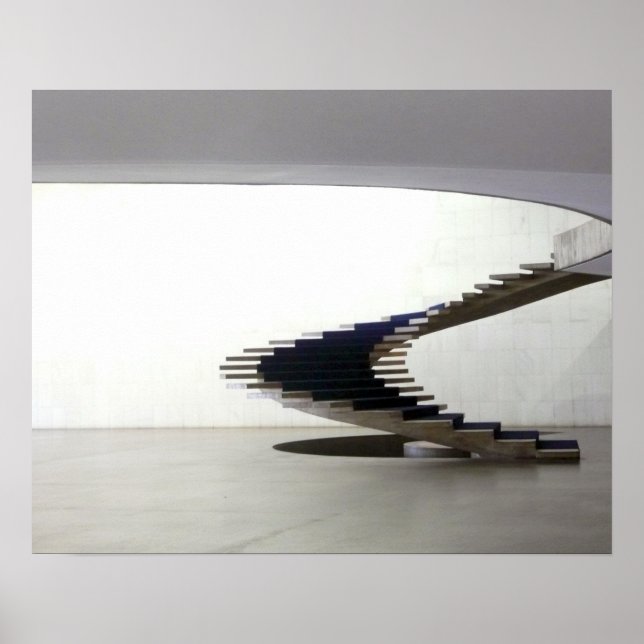 Poster Amérique du Sud, Brésil, Brasilia. Intérieur (Devant)