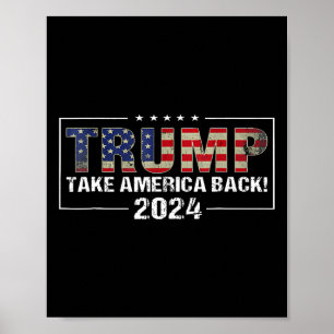 Poster Amérique Retour Drapeau américain Trump 2024 Homme