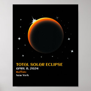 Poster Amérique Totalité 04 08 24 Total Éclipse Solaire 2