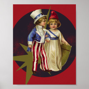 Poster Amérique vintage