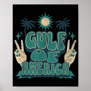 Poster Amériques Golfe Trump Mexique Américain Président 
