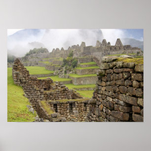 Poster Amériques, Pérou, Machu PIcchu. L'ancien