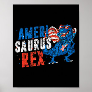 Poster Amerisaurus rex amérique États-Unis indépendance 4