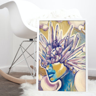 Poster Amethyst Gemstone Imaginaire féministe Art Abstrai