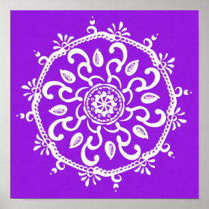 Poster Amethyst Mandala