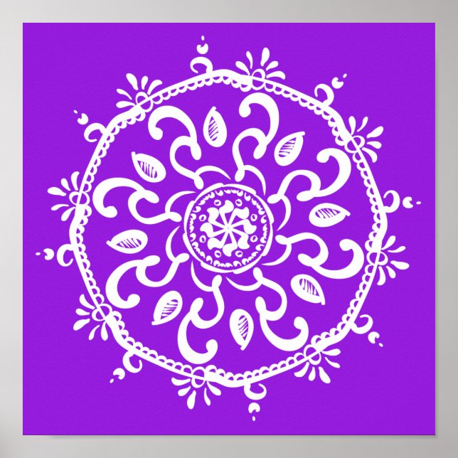 Poster Amethyst Mandala (Devant)