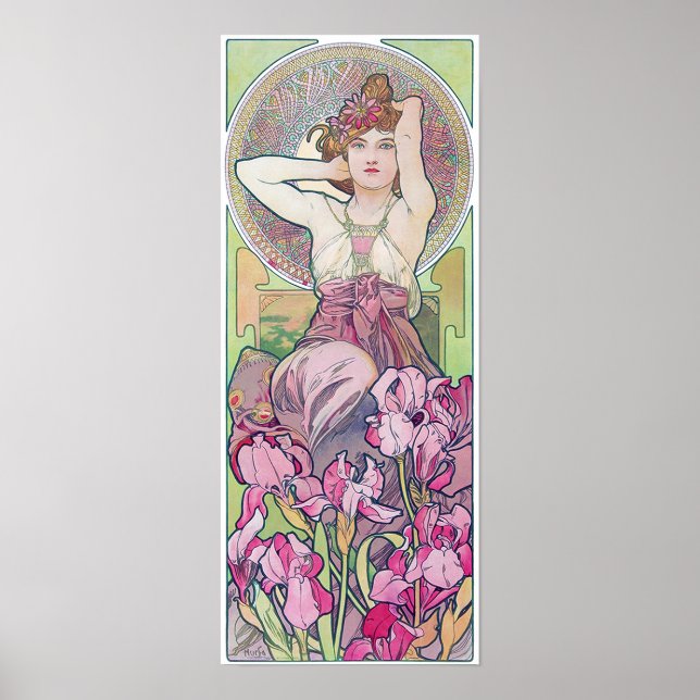 Poster Améthyste (Quatre Bijoux), Alphonse Mucha (Devant)