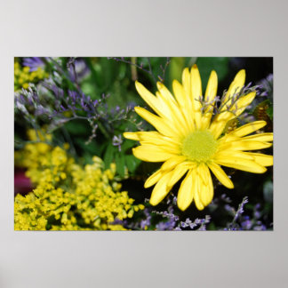 Poster Ameublement floral marron