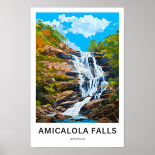 Poster Amicalola Falls Georgia Travel Imprimer