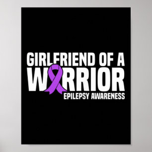 Poster Amie d'une épilepsie au ruban violet guerrier Awa