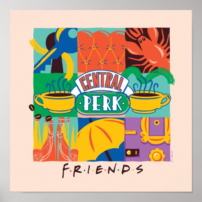 Poster AMIS™ | Central Perk Vibrant Graphic (Devant)