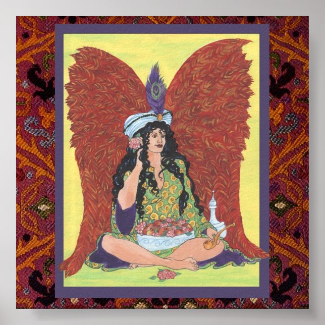 Poster Amisi Angel sur le tapis marocain (Devant)