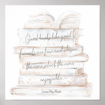 Amitié et livre blanc et or Aquarelle