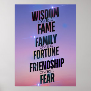 Poster Amitié familiale de la sagesse - Inspiration