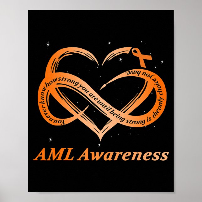 Poster AML Warrior I'm Fine Acute Myeloid Leukemia Award (Devant)