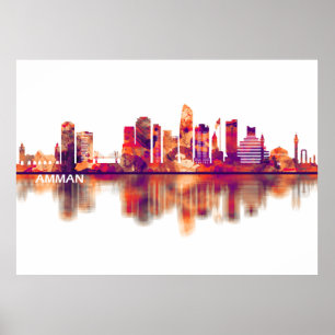 Poster Amman Jordan Skyline