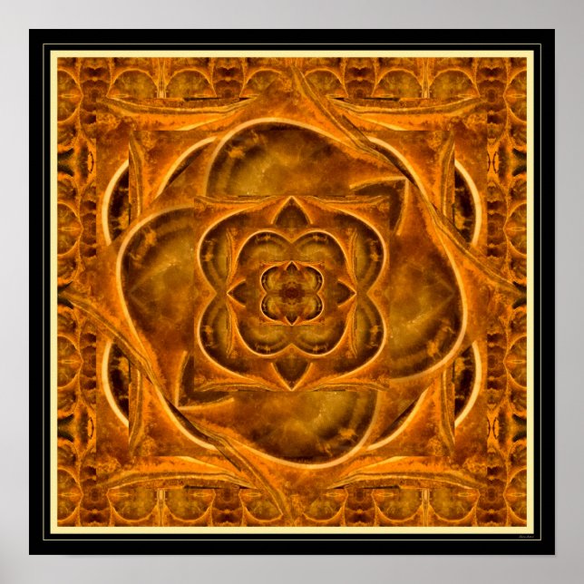 Poster Ammonite II fractale gemstone art (Devant)