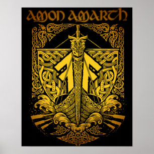 Poster Amon Amarth Design D'Art Rétro