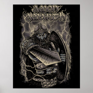 Poster Amon Amarth Retro Design