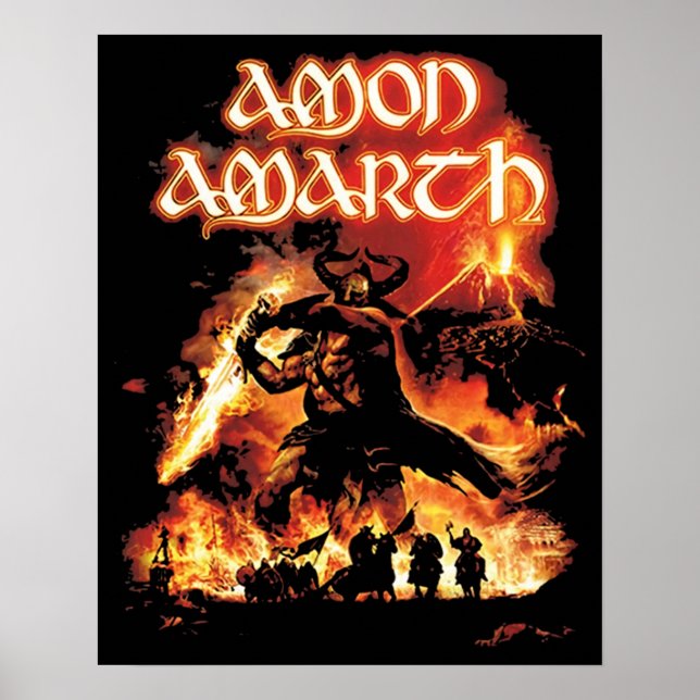 Poster Amon Amarth Retro Fan Art Hommage Design (Devant)
