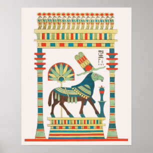 Poster Amon, illustration Amon-ra de Pantheon Egyptien