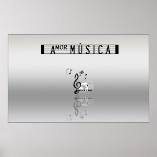 Poster Amor Musica