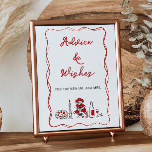 Poster Amore Italian Red Advice and Wives