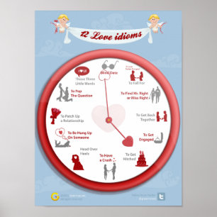 Poster Amour 24h/24 : 12 idiomes d'amour