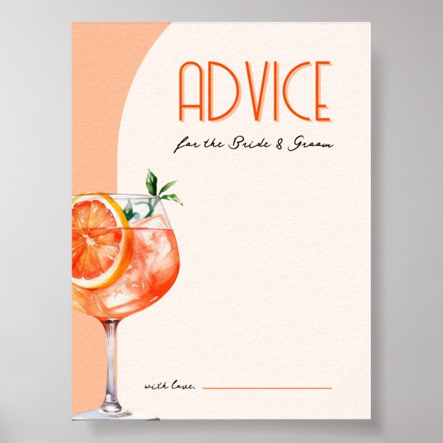 Poster Amour à First Spritz Conseils pour la mariée et la (Devant)